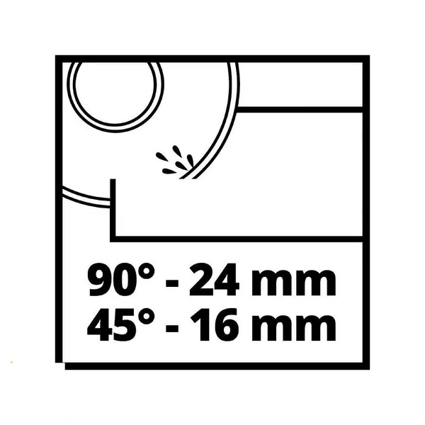 Станок для резки плитки аккумуляторный Einhell TE-TC 18/115 Li - Solo, PXC 18В, диск 115мм, пропил 90°/45° 24мм/16мм, стол 305х335мм, 3.5кг, без АКБ та ЗП
