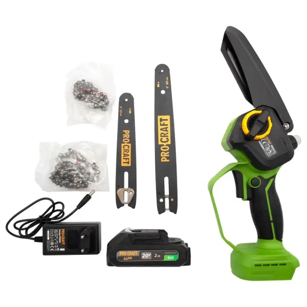 Бесщеточная аккумуляторная мини пила цепная Procraft PKA44 (2 АКБ) в кейсе с доставкой