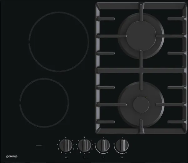 Варочная поверхность Gorenje комбинированная (2 газ + 2 стеклокерам.), 60см, черный