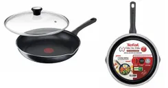 Сковорода с крышкой Tefal Day by Day, 20см, с крышкой, алюминий, бакелит, стекло, черный фото