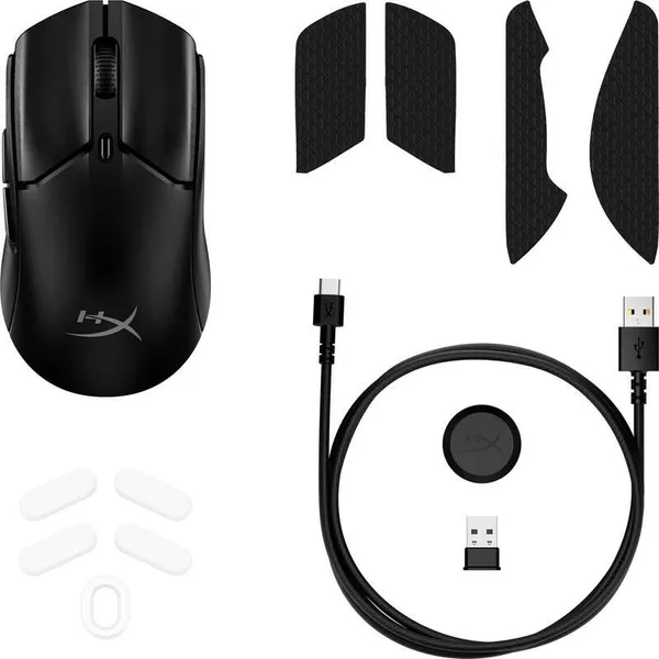 Мышь HyperX Pulsefire Haste 2 mini, RGB, USB-A/WL/BT, черный