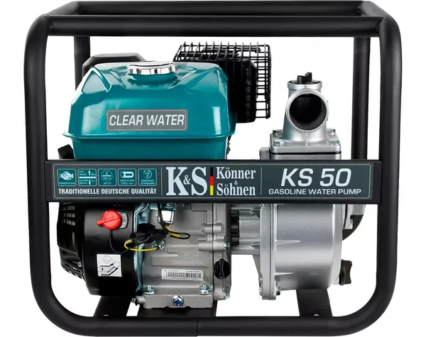 Купить Мотопомпа бензиновая Konner&Sohnen KS 50 для чистой воды 500л/мин 7.0л.с 24кг со скидкой