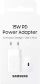 Зарядное устройство сетевое Samsung 15Вт USB-С, белый