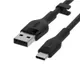 Кабель Belkin USB-A - USB-C силиконовый, с клипсой, 3m Black