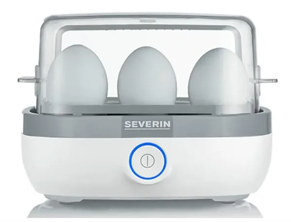 Яйцеварка Severin 420Вт, электронное управл., на 6 яиц, звуков., сигнал, пластик, белый