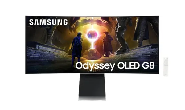 Монитор Samsung 34" Odyssey OLED G8 HDMI, DP, USB, Bluetooth, MM, OLED, 3440x1440, 0.3ms, HAS, FreeSync Premium Pro,  CURVED