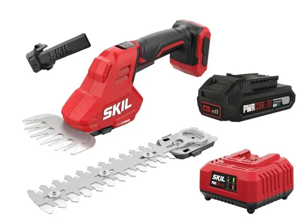 Ножиці для трави акумуляторні SKIL 0630 CA 20В акб 1х2.5А·год + насадка кущоріз 20см крок різу 8мм 1кг