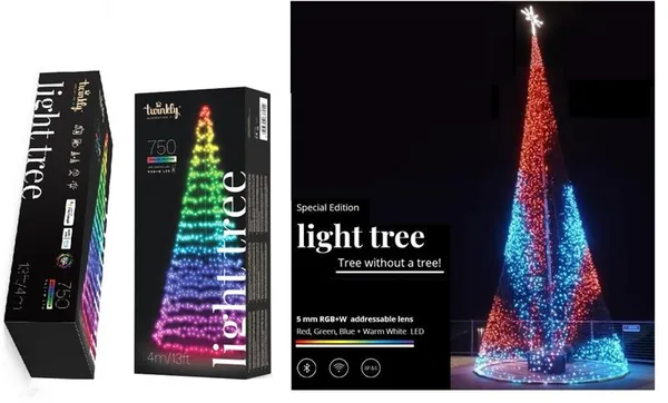 Гирлянда Smart LED Twinkly Light tree RGBW 750 IP44 высота 4м