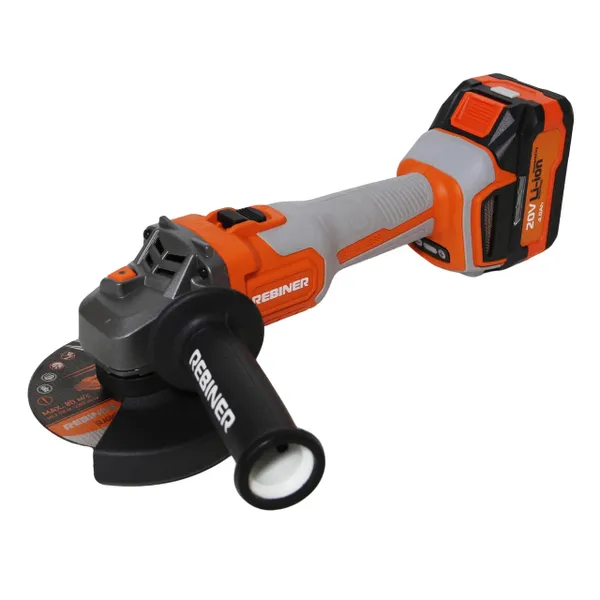 Бесщеточная аккумуляторная болгарка 125 мм, 20 В Rebiner RAG-125BLK/20Li в кейсе цена в Украине