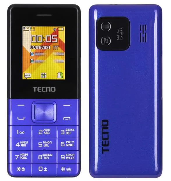 Мобільний телефон TECNO T301 1.77" 2SIM, 1150мА•год, синій