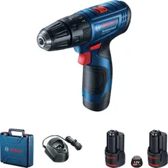 Шуруповерт-дрель аккумуляторный Bosch GSB 120-Li, 12В 2х2 Ач, 11/28Нм, 400/1300об/мин, ЗУ, кейс, 0.89 кг фото