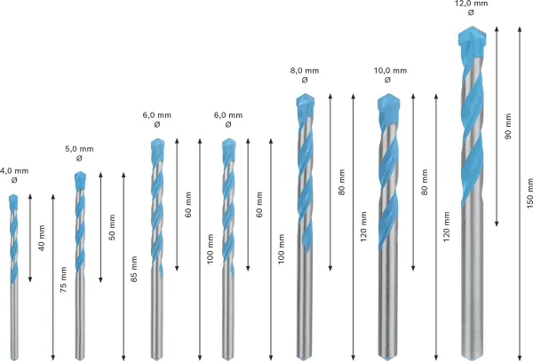 Набор сверл по металлу Bosch Expert MultiConstruction CYL-9, 4/5/6/6/8/10/12 мм, 7 шт. заказать
