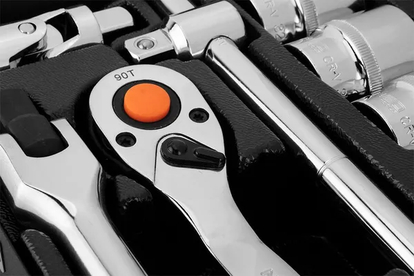 Набор инструментов Neo Tools, набор торцевых головок, 25шт, 1/2", CrV, металлический кейс фото №6