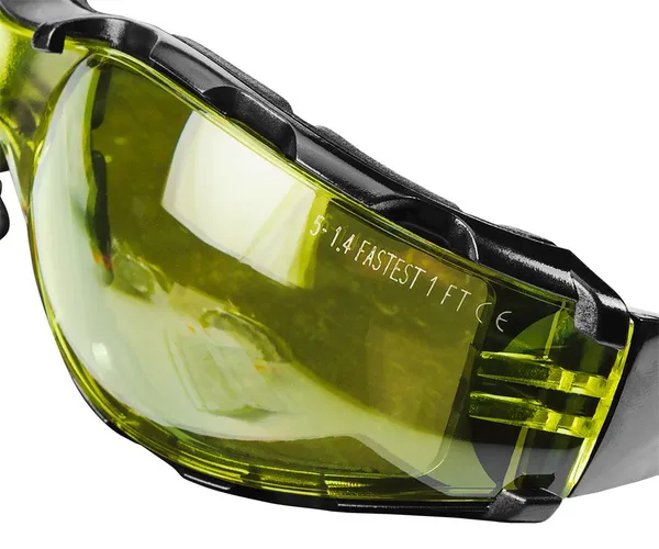 Окуляри захисні Neo Tools протиосколкові, клас захисту FT, гумові дужки, полікарбонат, жовтий цена в Украине