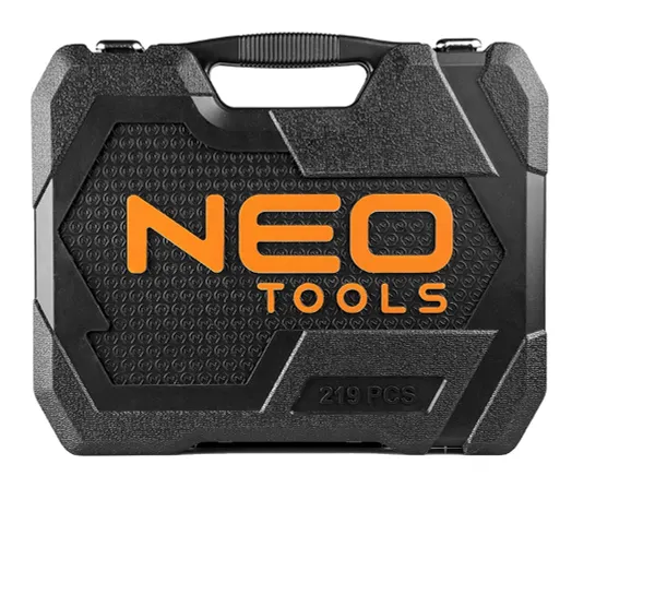 Набор торцевых ключей Neo Tools 1/2 ", 3/8", 1/4 ", CrV, 219 шт. фото №4
