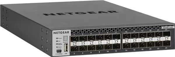 Коммутатор стекируемый NETGEAR M4300-24XF (XSM4324FS) 24xSFP+, 2x10GE combo, управляемый L3