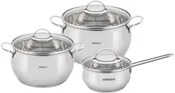 Набір посуду ARDESTO Gemini Liguria, 6 предметів, нержавіюча сталь фото