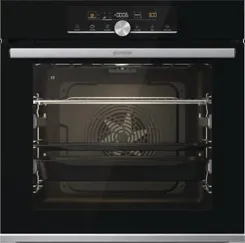 Духовой шкаф Gorenje электрический, 77л, A+, дисплей, пошаговая выпечка, черный фото