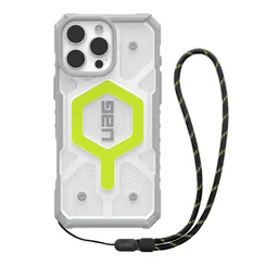 Чохол+ремінець UAG для iPhone 16 Pro, Pathfinder Clear Magsafe, Active Neon Lanyard фото