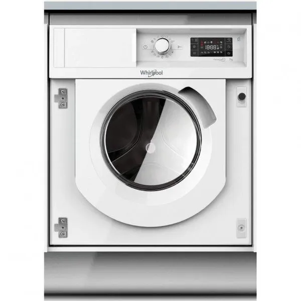 Стиральная машина Whirlpool встраиваемая фронтальная, 7кг, 1400, A+++, 60см, дисплей, пар, инвертор, белый