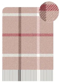 Плед ARDESTO Leonardo Alpina, 140x200 см, 100% шерсть, розовый фото