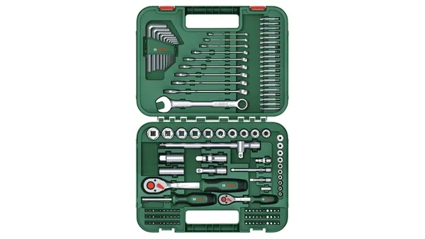 Набор инструментов Bosch, 1/2", 1/4", 132шт, CrV цена в Украине