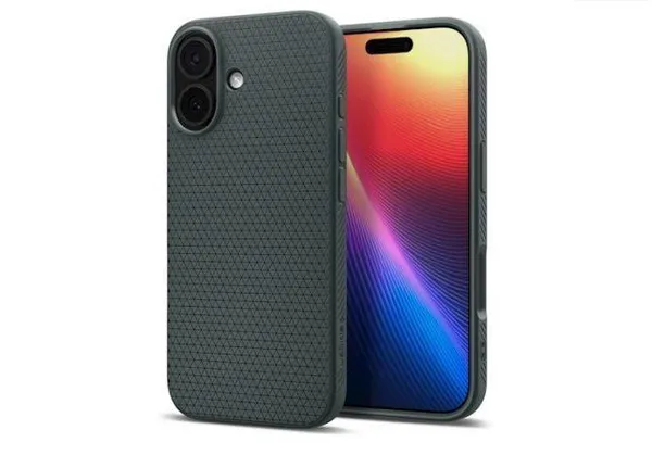 Чехол Spigen для iPhone 17, Liquid Air, Abyss Green