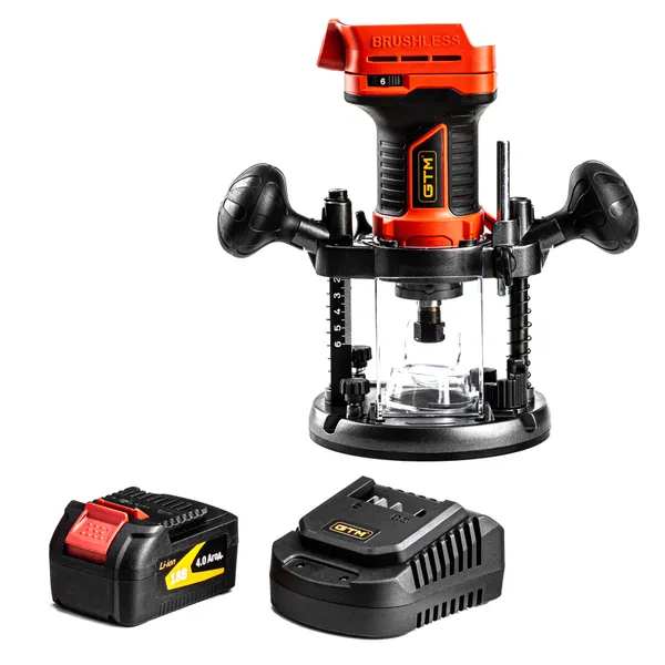 Фрезер акум. R18/55BL 8000-26000об/хв, цанга 6/8мм, +акум. 4Аг, зарядний пристрій