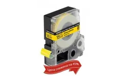 Картридж зі стрічкою Epson LK5YBW принтерів LW-400/LW-400VP/LW-600P/LW-700/LW-Z710/LW-900P/LW-1000P/LW-Z5000BE Strng adh Blk/Yell 18mm/9m фото