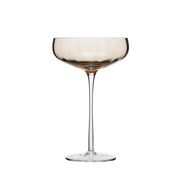 Набор бокалов для шампанского ARDESTO Black Mars Altair 260мл, 2шт, стекло, золотистый