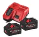 Енергокомплект M18 FORGENRG-802 MILWAUKEE (2 акумул 8.0 А/г. 18В, зарядний пристрій)