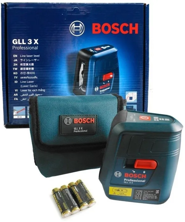 Нівелір лазерний Bosch GLL 3 X, до 15м,  ±0.5мм/м, 0.5кг купити в Україні