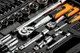 Набор торцевых ключей Neo Tools, 1/2", 1/4", CrV, 77 шт фото №3