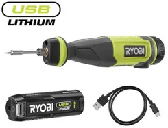 Паяльник акумуляторний Ryobi USB Lithium RSI4-120G 4В 2А·год 460°С світлодіодне підсвічування 0.1кг фото