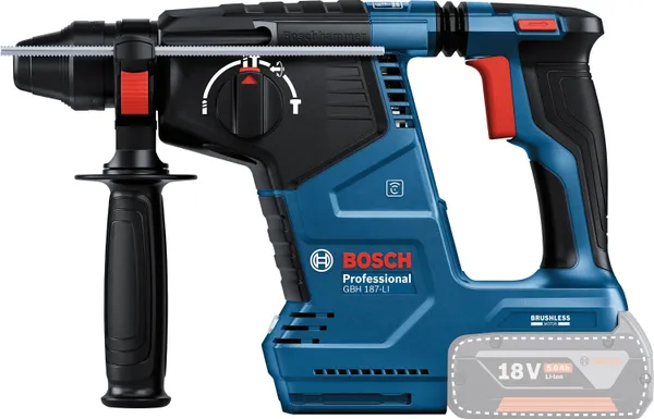Купити Перфоратор акумуляторний Bosch Professional GBH 187-LI SDS-Plus 18В 2.4Дж 2.9кг без АКБ та ЗП