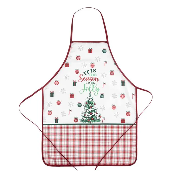 Фартук ARDESTO Christmas Tree 60х80см, 100% полиэстер, зеленый