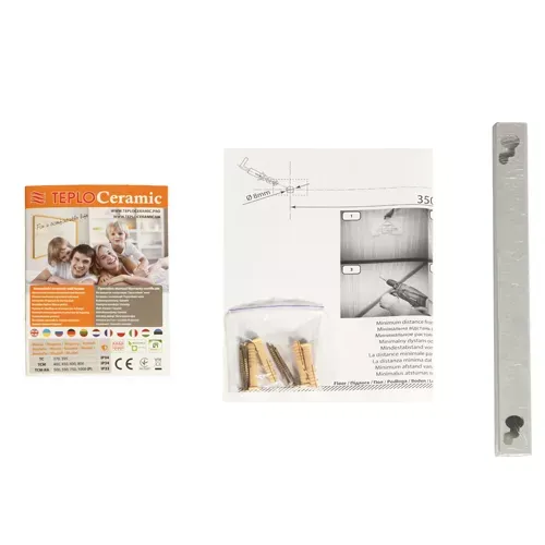 Керамическая электронагревательная панель с терморегулятором Teploceramic TCM-RA1000WHITE, до 20 м2, 120 х 60 см отзывы