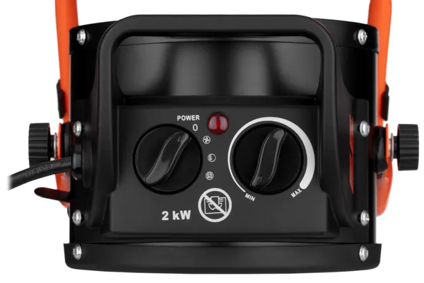 Теплова гармата електрична 2E Ceramic, 2кВт, 20м2, 197м3/год, керамічний нагрів. елемент (PTC), чорний, 1.55кг відгуки