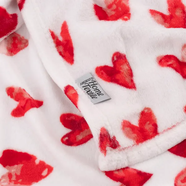 Плед ARDESTO Flannel 160х200см, 100% полиэстер, сердечка купить в Украине