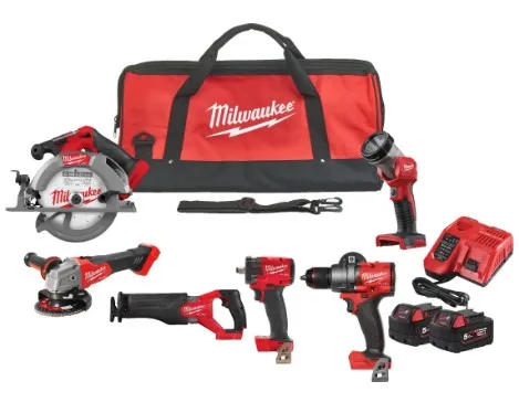Набір з 6 інструментів безщіткових акумуляторних M18 FPP6H3-502B MILWAUKEE (дриль-шуруповерт M18 FPD3-0X, гайкокрут M18 FIW2F12- купити в Україні