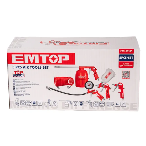 Набір пневмоінструментів EMTOP EATLS0503 відгуки