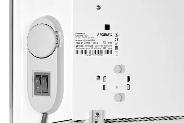 Заказать Конвектор ARDESTO, 15м2, 1500Вт, мех. упр-ние, открытый нагрев. элемент, белый с доставкой