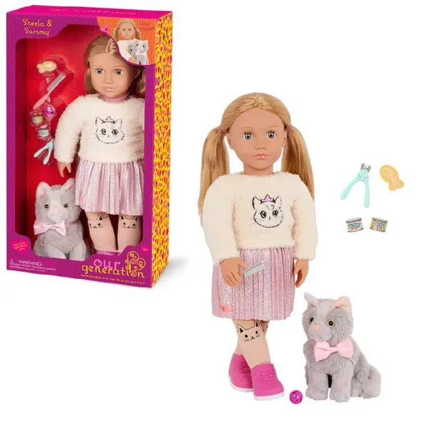 Кукла Our Generation Шила с котенком Сэмми и аксессуарами 46см