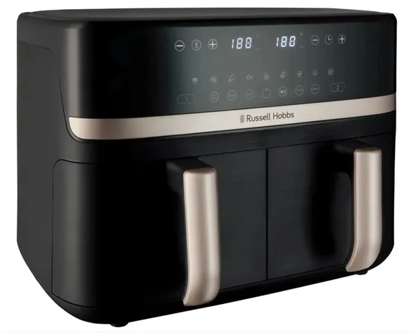 Мультипеч Russell Hobbs Satis Fry DualBaske 2800Вт, чаша-4.5/4.5л, электронное управл., 9 авто. программ, пластик, чорний