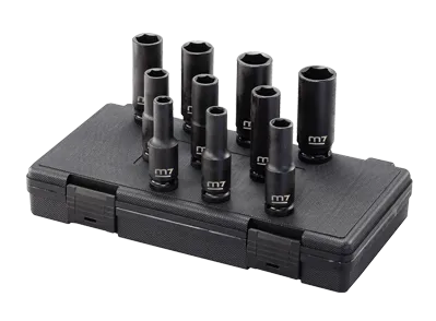 Набір головок ударних 1/2" 10од 10-27мм (подовж.) пластик.кейс