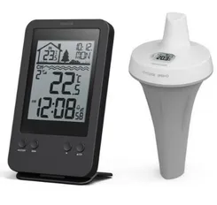 Метеостанция для басейна Sencor, внутр/наруж измерение, AAx2+AAx2, темп-ра, чёрный фото