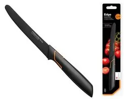 Кухонный нож для томатов Fiskars Edge, 13.3см, нержавеющая сталь, пластик, черный фото