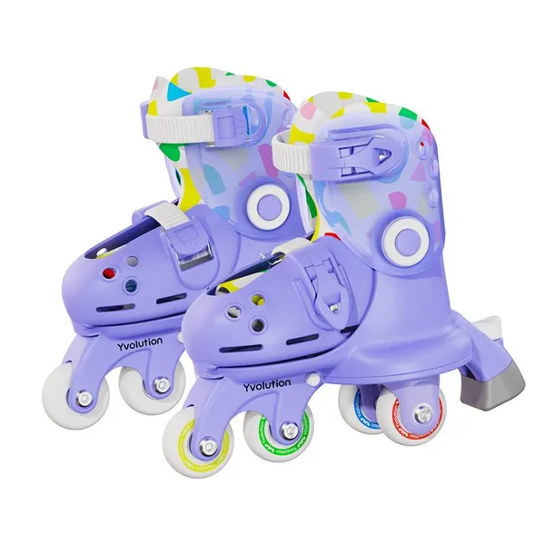 Роликовые коньки Yvolution Twista, размер 24-28, фиолетовый