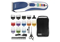 Набір для стрижки WAHL Color Pro Cordless, мережа+акум., тример,гребінець,ножиці, сталь, синій фото