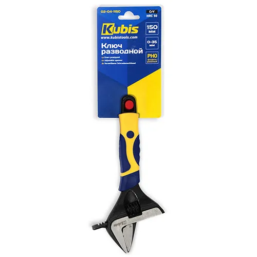Ключ розвідний (150 мм, 0-35 мм) з тонкими губками Kubis 02-04-1150 купити в Україні